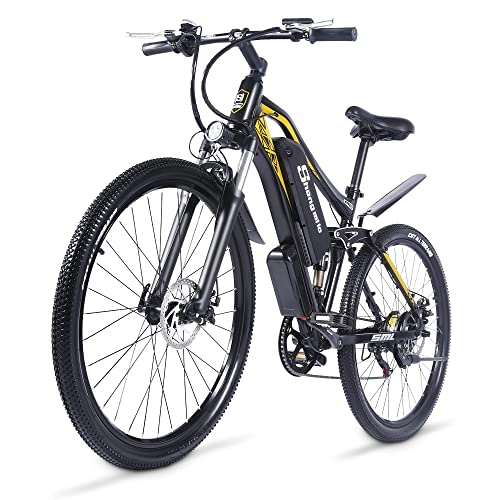 Electric Bike : 27.5" Mountain E-Bike Powerful Bicycle, E-MTB 48V 500W 15Ah(720Wh) Removable Lithium-Ion Battery with 21-Speed Shimano Transmission System for Teenager and Adults [CZ Stock