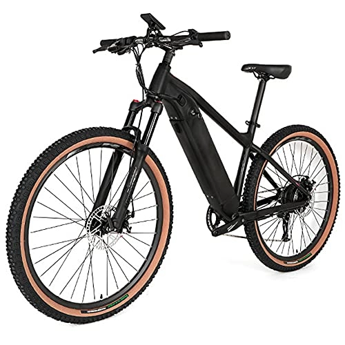 Electric Bike : 29" Electric Mountain Bike for Teens Adults 350W E-Bike 48V 10Ah Removable Lithium Battery 35 kph Pedal Assist Dual Disc Brake 9-Speed Electric Bicycle Full Suspension Fork