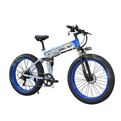 Electric Bike : 350w 26 Inch fat tire Electric Bicycle, Adult Electric Bicycle, 36v Removablebattery and Professional 7 Speed, Aluminium Frame Suspensionfork Beach Snow Ebike Electric Mountain Bicycle, White, 8ah 30km