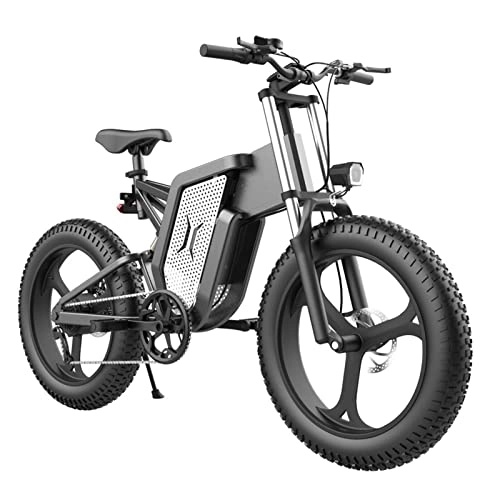 Electric Bike : 400W Motor Electric Mountain Bicycle for Adults 20 inch Tire Bike with 48V 25AH Removable Lithium Battery Ebike 7 Speed Gears Max Load 264lbs