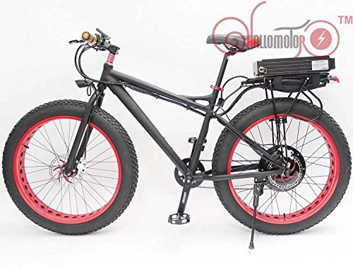 Electric Bike : 48V 500W 26" Fat Tire Wheel eBike Beach Cruiser Snow Electric Bicycle With 48V 20AH Rear Carrier Li-ion Battery Multi Colour Rim