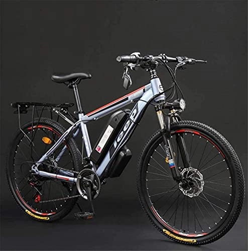 Electric Bike : Adult 26 Inch Electric Mountain Bike, 36V Lithium Battery High-Carbon Steel 27 Speed Electric Bicycle, With LCD Display (Color : C, Size : 60KM)