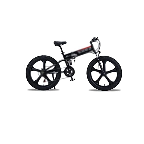 Electric Bike : Adult Electric Bicycles Electric Bike Motor Bikes Bicycles ELECTR Bike Mountain Bike Snow Bicycle Fat Tire e Bike Folded ebike Cycling (Black)