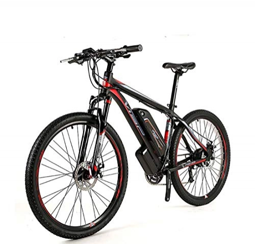 Electric Bike : Adult Electric Mountain Bike, 48V Lithium Battery All-Terrain Offroad Electric Bicycle, 27 Speed Aluminum Alloy Mens E-Bikes, With LCD Display, 26Inch