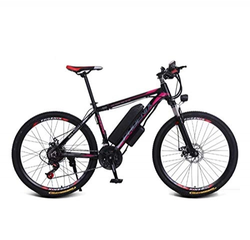 Electric Bike : Adult Electric Mountain Bike, High Carbon Steel Frame Electric Bicycle, With LCD Display 36V Lithium Battery E-Bikes, 26Inch Spokes Wheels, B, 24 speed