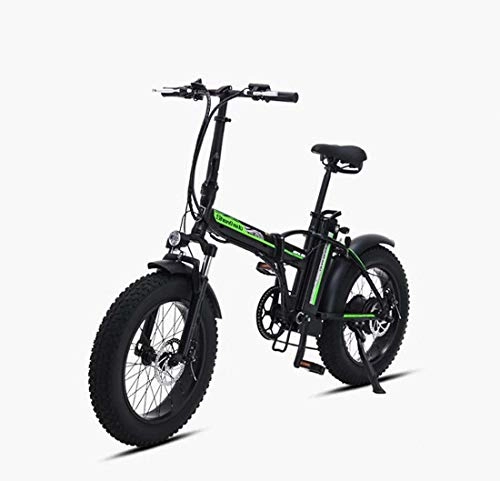 Electric Bike : Adult Foldable Mountain Electric Bike, 500W 48V Lithium Battery, Aluminum Alloy Super Long Cruising Ability Electric Bicycle, 20 Inch Wheels, B