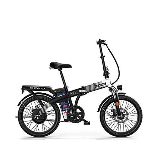 Electric Bike : Adult Mountain Electric Bike, 48V Extractable Lithium Battery, High-Carbon Steel Foldable Electric Bicycle 20 Inch Wheels, B, 70KM