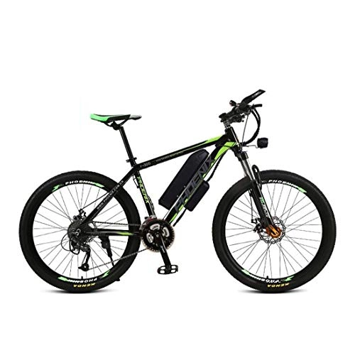 Electric Bike : Adult Mountain Electric Bike, High Carbon Steel Frame Juvenile Student Electric Bicycle, 36V Lithium Battery With LCD Display, C, 27 speed