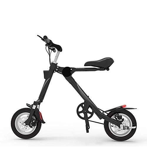 Electric Bike : AYHa Small Folding Electric Bike, 250W Motor 12 inch Adults City Commute Ebike Aluminum Alloy Frame Dual Disc Brakes Double Shock Absorption 36V Lithium Battery, Black