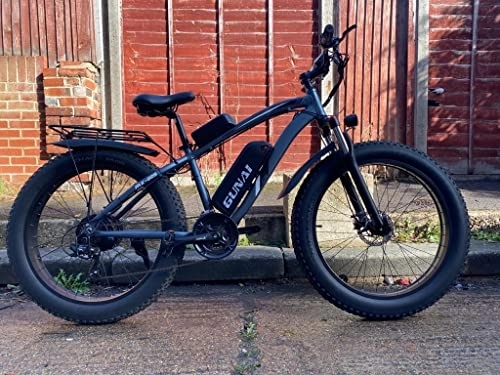 Electric Bike : BAKEAGEL Electric Mountain Bike 26x4.0 Inch Fat Tire Electric Bike with High Speed Brushless Motor, with 48V 17AH Removable Lithium-ion Battery and Rear Rack (second hand)