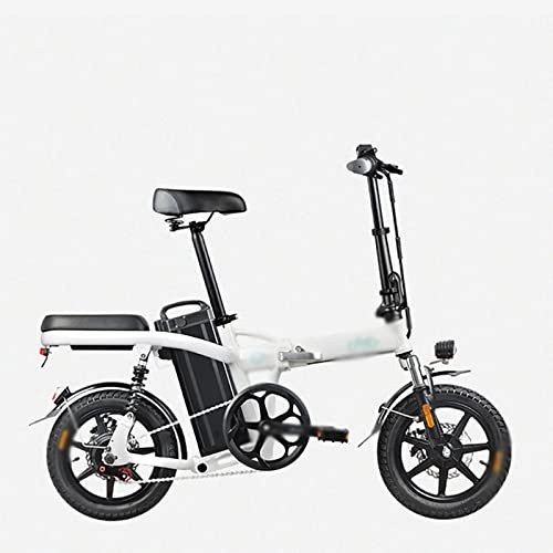 Electric Bike : BEDRE Adult Electric Bicycles, Electric Bicycle Folding Lithium Battery Long Endurance Small Power Driving Shock Absorption (Color : Yellow)