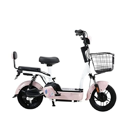 Electric Bike : BEDRE Adult Electric Bicycles, Small and Lightweight Auxiliary Electric Bicycle (Color : Pink)