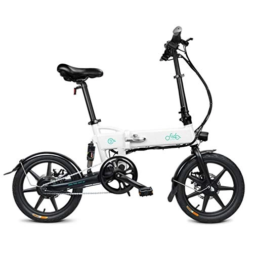 Electric Bike : Benignpoet FIIDO D2 Ebike Foldable Electric Bike With 250W Motor, LED Front Light, 16 Inch Inflatable Rubber Tire, 120kg Payload For Adult (7.8Ah White) convenient