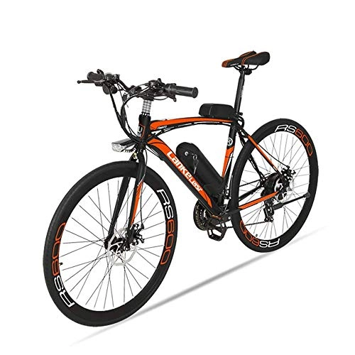 Electric Bike : BNMZX Electric bicycle, male / female bicycle road bike, 240W / 36V / 10ah-20ah capacity, battery life 100km, 4 colors to choose from, Orange-36V15ah