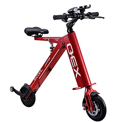 Electric Bike : BOHENG Electric Bicycles, Mini Folding Electric Car, Adult, 36V Lithium Battery Bicycle, Portable Travel Battery Car, LED Lighting, B