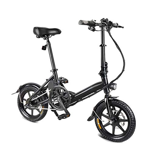 Electric Bike : Buhui Electric Folding Bike Urban Commuter Folding E-bike Foldable Bicycle Double Disc Brake Max Speed 25KM / H 14 Inch Max Load 120KG Delivery Time 3-7 Days