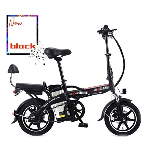 Electric Bike : BXZ Electric Bicycle Sporting Ebike 350W Brushless Motor with Removable Large Capacity 48V12A Lithium Battery, Black