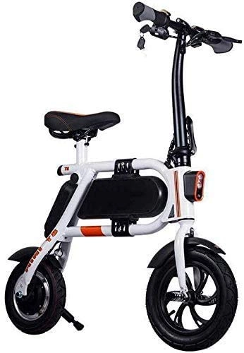 Electric Bike : BXZ Folding Electric Bike, Mini Electric Bicycle Adult Two-Wheel Mini Pedal Electric Car with Led Lighting Lithium Battery Bike Outdoors Adventure
