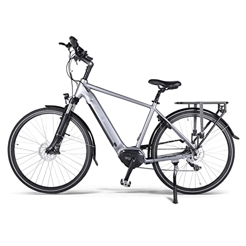 Electric Bike : bzguld Electric bike 250W Electric Mountain Bike, 28" Electric Bike 15.5 MPH Adults Ebike with 36V 14.5Ah Hidden Removable Battery Professional 7 Speed Gears Ebike for Men (Color : Gray)
