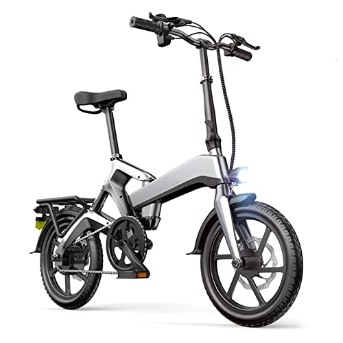 Electric Bike : bzguld Electric bike Electric Bike 400W Foldaway Electric Bicycle with 16" Fat Tire 48V10AH Lithium Battery Ebike 18.6 mph Mountain Commute E-Bike for Adults Female Male