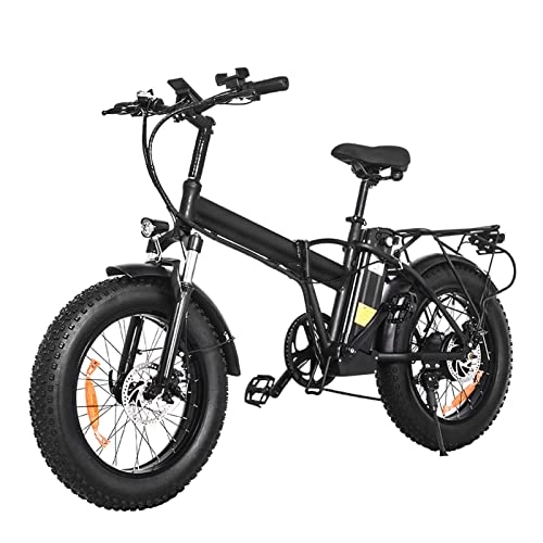 Electric Bike : bzguld Electric bike Electric Bike Foldable 1000W 48W Lithium Battery for Adults 20 Inch 4.0 Fat Tire Electric Bike Outdoor Mountain Bike Electric Bicycle (Color : 1 Battery)