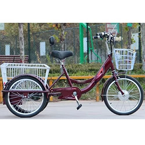 Electric Bike : CASEGO Electric Bicycle Middle-aged and Elderly Walking Tools Non-slip Rechargeable Battery Car Adult Electric Car Human-powered Bicycle (C)