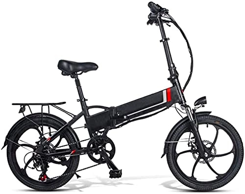Electric Bike : CASTOR Electric Bike 350W Folding Electric Bike 48V Snow Beach Electric Bikes for Adults Dual Disc Brakes, 20 Inch EBike City Bicycle Max Speed 30 Km / H, 3 Riding Modes