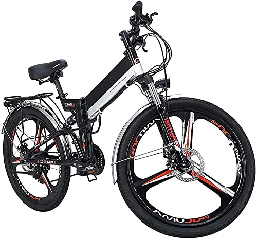 Electric Bike : CASTOR Electric Bike Bikes, Folding bike Electric Mountain Bike 21 Speed 3 Mode LCD Display Folding Bicycle Lightweight Aluminum Mountain EBike Road Bikes for Sports Outdoor Cycling Travel