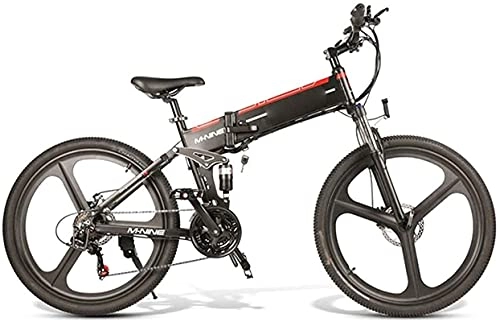 Electric Bike : CASTOR Electric Bike Electric Bicycle Lithium Battery Folding Power Supply CrossCountry Mountain Bike Lightweight Smart Commuter Fitness 48V