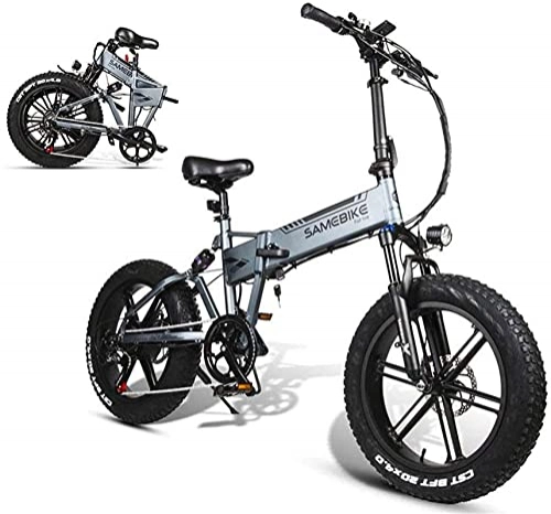 Electric Bike : CCLLA Electric Bicycle 20-Inch Folding Electric Mountain Bike 500W Motor 48V 10AH Lithium Battery, Top Speed: 35Km / H, Pure Electric Battery Life 35-45Km