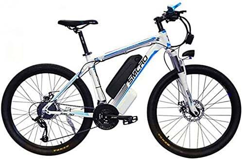 Electric Bike : CCLLA Electric Mountain Bike for Adults with 36V 13AH Lithium-Ion Battery E-Bike with LED Headlights 21 Speed 26'' Tire