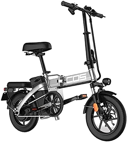 Electric Bike : CHHD Electric Bike Electric Mountain Bike Adults Electric Bicycle Ebikes Folding Ebike Lightweight 350W 48V 18.8Ah With 14inch Tire & LCD With Mudguard for the jungle trails， the ow， the beach， th