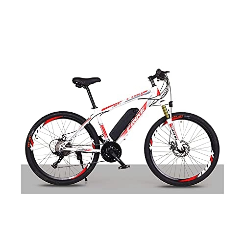 Electric Bike : CHHD Electric Mountain Bike 26" 250W Electric Bicycle With 36V 8Ah Removable Lithium Battery， 21 Speed Gearbox， 35km / H， Charging Mileage Up To 35-50km(Color:blue / white)