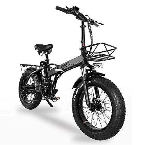 Electric Bike : Cracklight E-bike Electric Foldable E-bike Folding Bike 20 Inch Folding Bike With 5 Gear Racing Bike, 500W Electric Bikes High Speed 40km / H, Loadable Up To 150kg