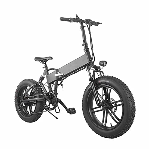 Electric Bike : CWM Folding Electric Bicycle Fat Tire 20 * 4" for Adults Men Women 500W Motor Aluminum City Mountain e-Bike Road Bikes with Removable 36V 10.4Ah Lithium Battery Shimano 7 Speeds LCD Screen