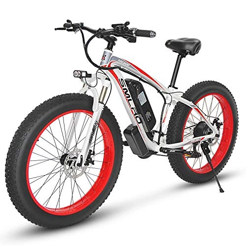 Electric Bike : CXY-JOEL Electric Mountain Bike, 26Inch Fat Tire Snow Bike 500W / 1000W 21 Speed Beach Cruiser Electric Bicycle with 48V 13Ah Lithium Battery and Disc Brake for Adults, 500W, 1000W