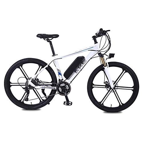 Electric Bike : CYC 26 Inches Electric Bicycle Aluminum Alloy Adult Mountain Bike 36v / 8ah Lithium-ion Battery 27 Speed 350w Motor Max Load 150kg Max Speed 25km / h Disc Brake Portable Bicycle for Commuter Travel, White
