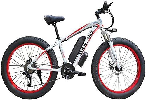 Electric Bike : CYSHAKE Movement Electric Bicycle For Adults From 26 Inches, Mountain Bike Tires For Grassi A 21 Speed, Unisex Outdoor cycling (Color : Red)