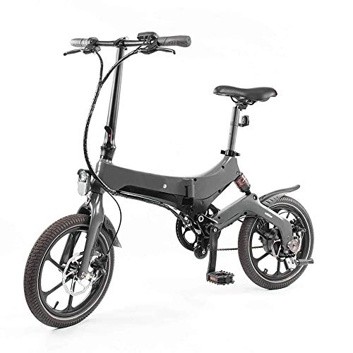 Electric Bike : D&XQX 16 Inch Electric Bike, 36V 250W Foldable Pedal Assist E-Bike with 8Ah Lithium-Ion Battery, LED Display. Lightweight Bicycle for Teens And Adults