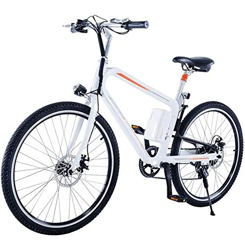 Electric Bike : D&XQX 26-Inch Electric Bicycle, Off-Road Mountain Bike, Pedal Assisted Electric Fat Bike Cushion Damping Hydraulic Disc Brakes Mens Bike, with Lithium Battery