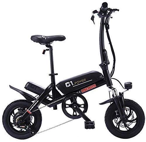 Electric Bike : dfff Mini Electric Bikes Men 250w Folding Electric Bikes For Adults 36v E Bike For Adults Women Disc Brakes Electric Bicycles