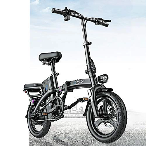Electric Bike : DODOBD 14 Inch 400W Folding Electric Bike Electric Bicycle 48V Removable Battery Ebike for Adults Power Regeneration with Fenders