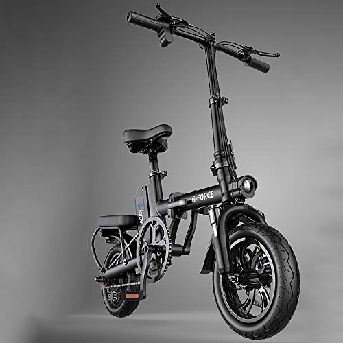 Electric Bike : DODOBD Folding Bicycle -Electric Bike 5.5cm non-slip wear-resistant tires Electric Bike 12" 400W Powerful Motor Removable Battery -3 modes can be switched at will