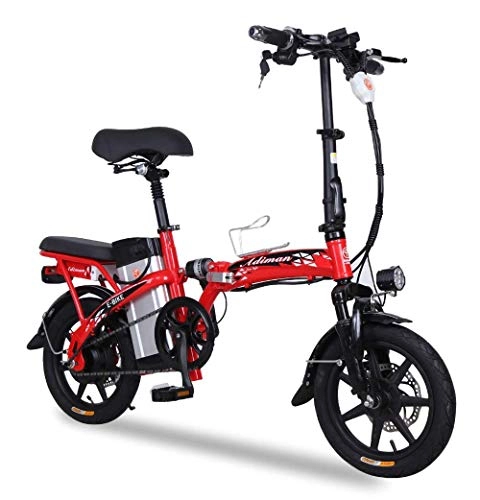 Electric Bike : Dpliu-HW Electric Bike Electric Bike lithium car driving small skateboard bicycle mini generation driving treasure folding electric bicycle (Color : A)