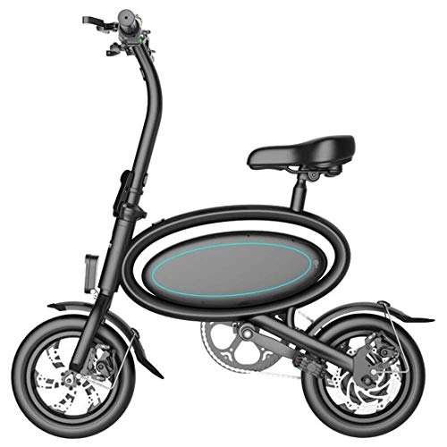 Electric Bike : Dpliu-HW Electric Bike Folding Electric Car Electric Bicycle Parent-Child Small Mini Battery Car Lithium Battery Adult New Bicycle 36V (Color : Black)