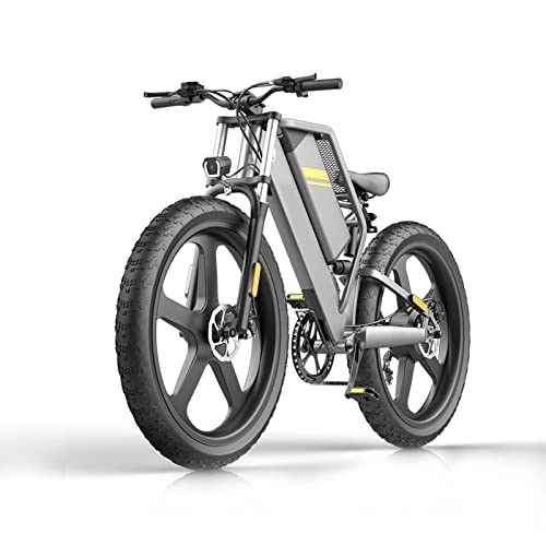 Electric Bike : E Bikes For Adults 400w Fat Tire 26-inch Electric Bike Removable 48v 25ah Lithium Battery, 28 MPH Beach Electric Assisted Bicycle 7 Speed Gears (Color : 48v400w)