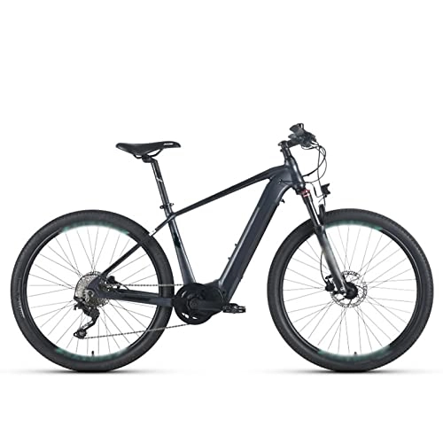 Electric Bike : ebike Adult Electric Bike 240W 36V Mid Motor 27.5inch Electric Mountain Bicycle 12.8Ah Li-Ion Battery Electric Cross Country Ebike (Color : Black blue)