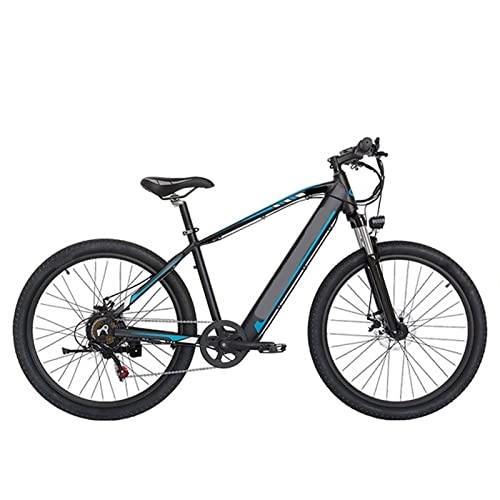 Electric Bike : EBike Electric Bike For Adults 750W 27.5 Inch Tire Electric Bicycle, 48V 15Ah Hidden Lithium Battery, Hydraulic Disc Brake Mountain 21.8 Mph 7 Speed Gear E Bike (Color : Blue Black)