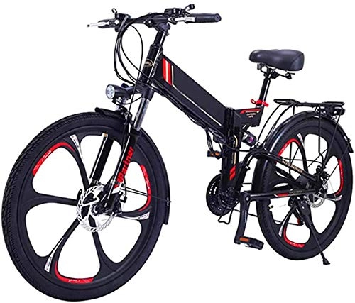 Electric Bike : Ebikes, 26" Electric Bike for Adults, Electric Mountain Bike / Electric Commuting Bike with Removable 48V 8AH / 10.4AH Battery, And Professional 21 Speed Gears 350W Motor+Hydraulic Oil Brake ZDWN