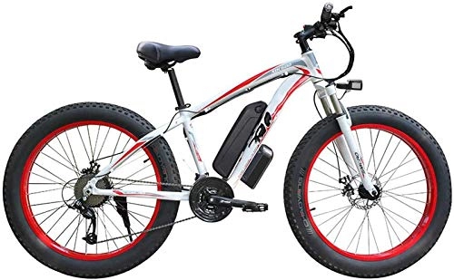 Electric Bike : Ebikes, 500w / 1000w Electric Mountain Bike 26'' Folding Professional Bicycle with Removable 48v 13ah Lithium-ion Battery 21 Speed Shifter Beach Snow Tire Bike Fat Tire for Adults ZDWN